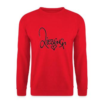 Liebling - Unisex Pullover - Rot - Vorne - Alina (178cm) & Michal (187cm)