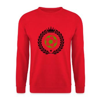 fußball wappen - Unisex Pullover - Rot - Vorne - Alina (178cm) & Michal (187cm)