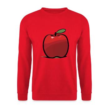Apple - Unisex Sweatshirt - red - Front - Alina (178cm) & Michal (187cm)