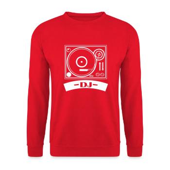 Turntable DJ - Unisex Sweatshirt - red - Front - Alina (178cm) & Michal (187cm)