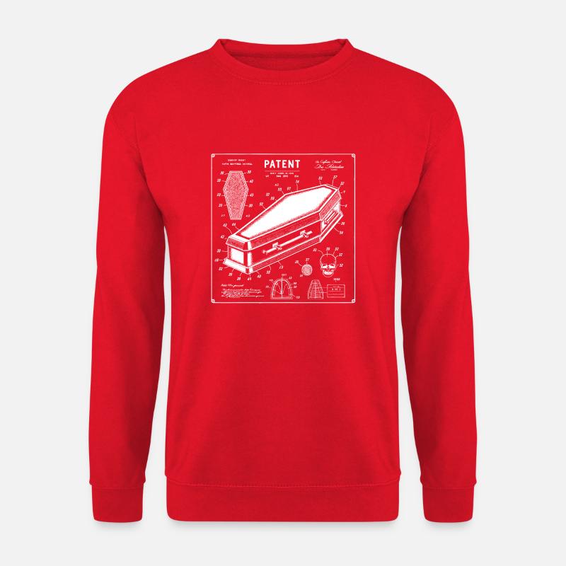 Black Coffin Patent Design - Unisex Sweatshirt - red