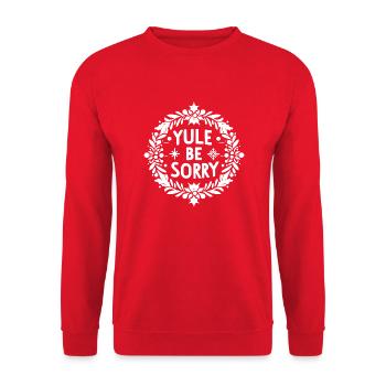 Julfest Tut mir leid - Unisex Pullover - Rot - Vorne - Alina (178cm) & Michal (187cm)