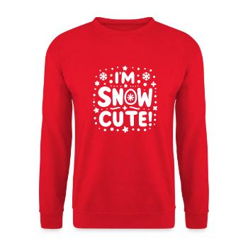 Je suis mignon comme neige - Sweat-shirt Unisexe - rouge - Devant - Alina (178cm) & Michal (187cm)