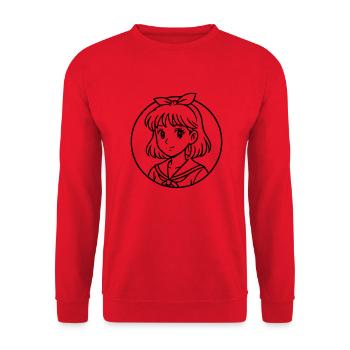 WOMEN'S MANGA - Unisex Sweatshirt - red - Front - Alina (178cm) & Michal (187cm)