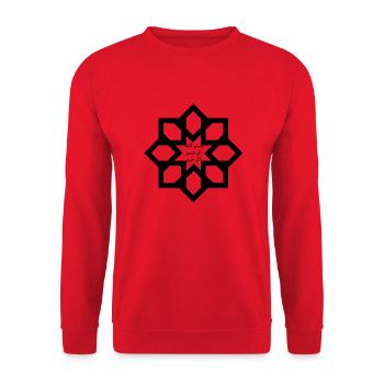 Stern Bismillah Ar Rahman Ar Rahim - Unisex Pullover - Rot - Vorne - Alina (178cm) & Michal (187cm)