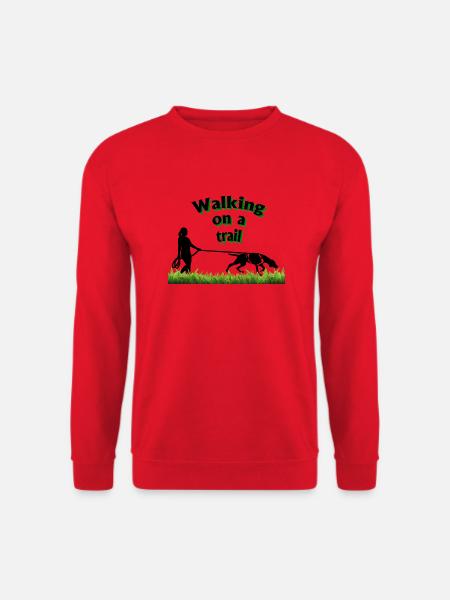WALKING ON A TRAIL - Unisex Pullover - Rot