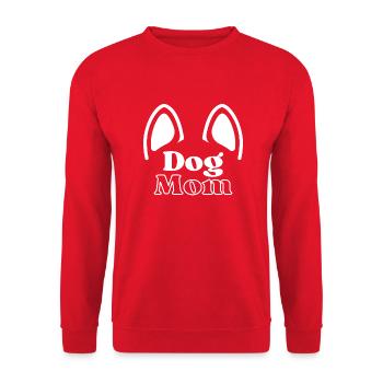 Dog Mom - Unisex Sweatshirt - red - Front - Alina (178cm) & Michal (187cm)