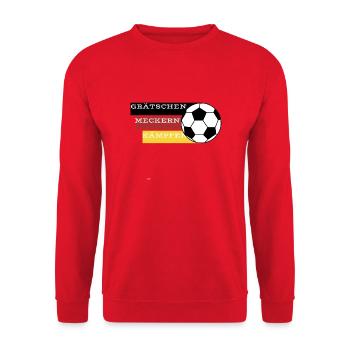 Fighting and winning football - Unisex Sweatshirt - red - Front - Alina (178cm) & Michal (187cm)