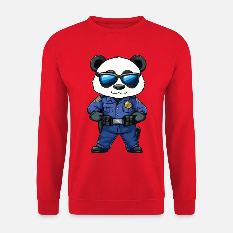 Polizei Panda - Unisex Pullover - Rot