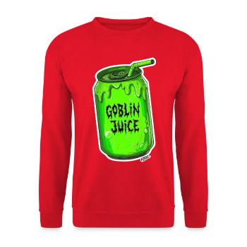 Goblin Saft Neon-Grün - Unisex Pullover - Rot - Vorne - Alina (178cm) & Michal (187cm)