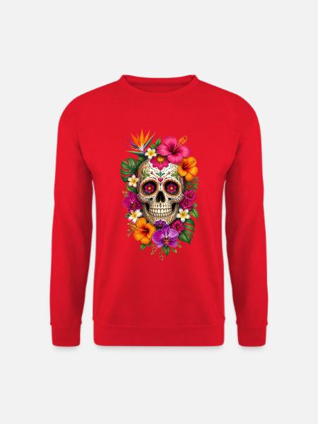 Halloween Sugar Skull Sugarskull - Unisex Pullover - Rot