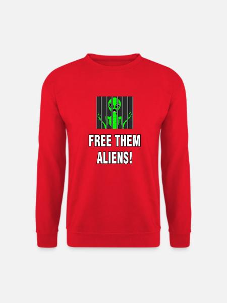Free the Aliens in Area51 - Unisex Pullover - Rot