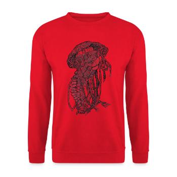 Metusa - Unisex Sweatshirt - red - Front - Alina (178cm) & Michal (187cm)