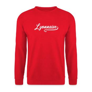 Lyonnaise - Sweat-shirt Unisexe - rouge - Devant - Alina (178cm) & Michal (187cm)
