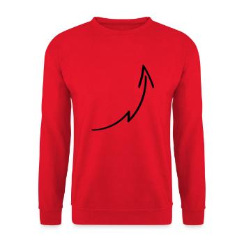 Arrow Design - Unisex Pullover - Rot - Vorne - Alina (178cm) & Michal (187cm)