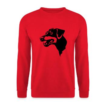 Manchester Terrier Head - Unisex Sweatshirt - red - Front - Alina (178cm) & Michal (187cm)