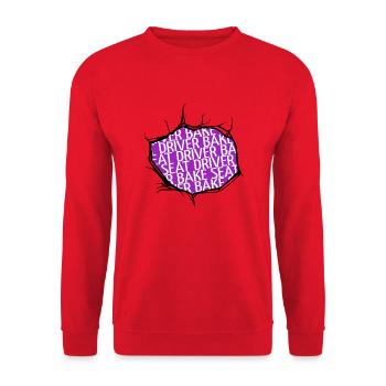 cuisine chef grillmaster humor bake funny quote - Unisex Sweatshirt - red - Front - Alina (178cm) & Michal (187cm)