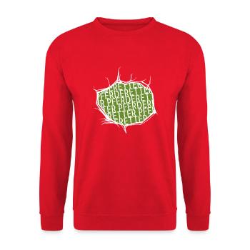 dobermann spruch vegetarier lieben quarter horse - Unisex Pullover - Rot - Vorne - Alina (178cm) & Michal (187cm)