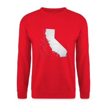 California (USA) | real volleyball | Map S - Unisex Sweatshirt - red - Front - Alina (178cm) & Michal (187cm)