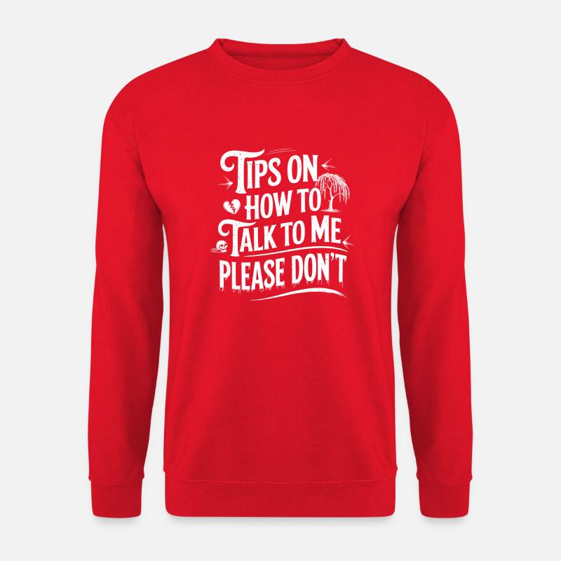 Introverted and conversation-free - Unisex Sweatshirt - red