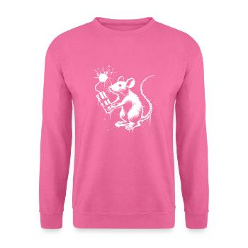 rat with a dynamite. - Unisex Sweatshirt - pink - Front