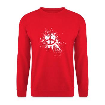 Death of Peace - Blanc - Sweat-shirt Unisexe - rouge - Devant - Alina (178cm) & Michal (187cm)