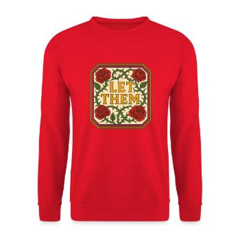 Let Them - Unisex Sweatshirt - red - Front - Alina (178cm) & Michal (187cm)