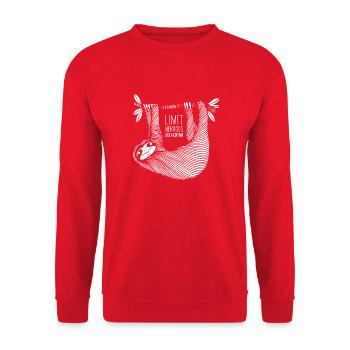 The lazy, animal, limit nervous breakdown - Unisex Sweatshirt - red - Front - Alina (178cm) & Michal (187cm)