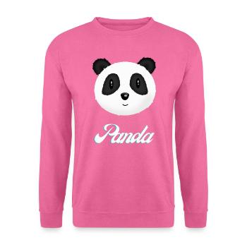 Panda Design Panda Head White Black Panda Bear - Unisex Sweatshirt - pink - Front