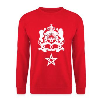 Royaume du Maroc étoile marocaine - Sweat-shirt Unisexe - rouge - Devant - Alina (178cm) & Michal (187cm)