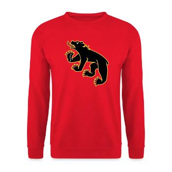 Flag of Bern - Unisex Sweatshirt - red - Front - Alina (178cm) & Michal (187cm)