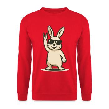 Rock’n’Hoppel - Sweat-shirt Unisexe - rouge - Devant - Alina (178cm) & Michal (187cm)