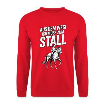 Riding, Rider, Horse, Horse owner, Equestrian sport - Unisex Sweatshirt - red - Front - Alina (178cm) & Michal (187cm)