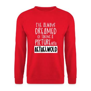 Picture with Aethelwold - Sweat-shirt Unisexe - rouge - Devant - Alina (178cm) & Michal (187cm)