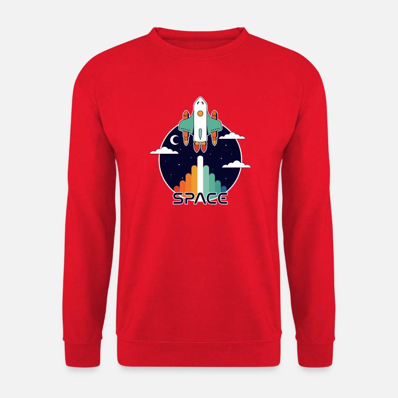 Raum und retro - Unisex Pullover - Rot