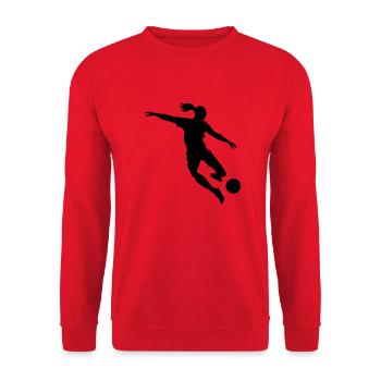 Soccer female - Sweat-shirt Unisexe - rouge - Devant - Alina (178cm) & Michal (187cm)