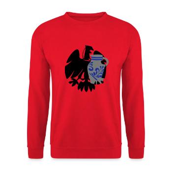Adler & Bembel - Unisex Pullover - Rot - Vorne - Alina (178cm) & Michal (187cm)