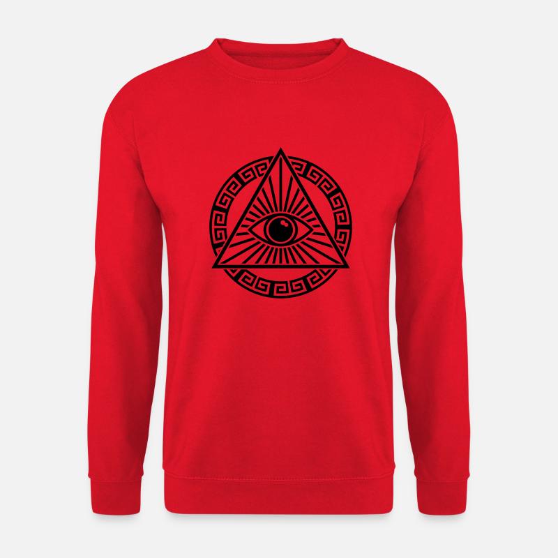 all seeing eye - Unisex Sweatshirt - red