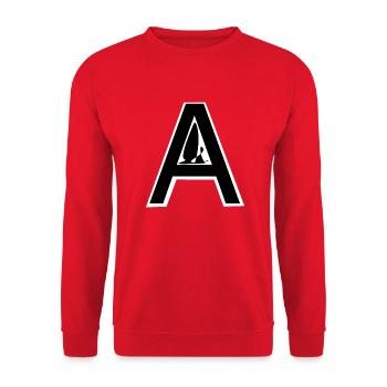 A - Unisex Pullover - Rot - Vorne - Alina (178cm) & Michal (187cm)