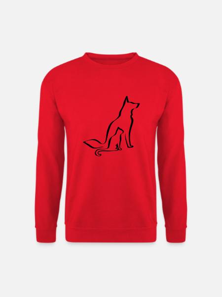 Dog & Cat - Unisex Pullover - Rot