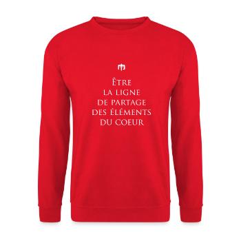 partage wite - Sweat-shirt Unisexe - rouge - Devant - Alina (178cm) & Michal (187cm)