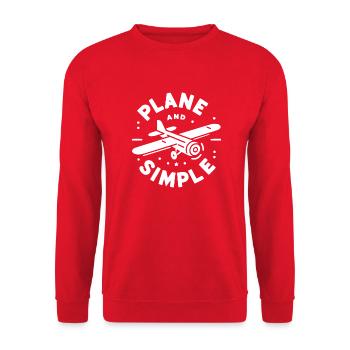 Ebene und einfach - Unisex Pullover - Rot - Vorne - Alina (178cm) & Michal (187cm)