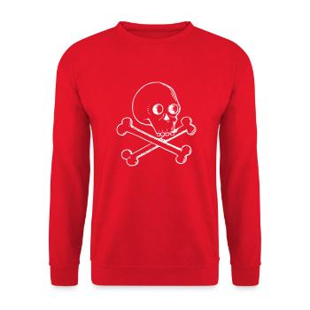 Crâne et os - Sweat-shirt Unisexe - rouge - Devant - Alina (178cm) & Michal (187cm)