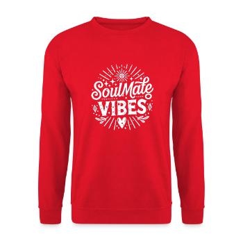 Soulmate Vibes - Unisex Sweatshirt - red - Front - Alina (178cm) & Michal (187cm)