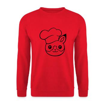 Fox Chef's Hat Chef Cooking Restaurant Kitchen - Unisex Sweatshirt - red - Front - Alina (178cm) & Michal (187cm)