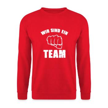 Nous sommes une équipe - Sweat-shirt Unisexe - rouge - Devant - Alina (178cm) & Michal (187cm)
