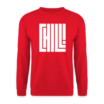Chill - Unisex Sweatshirt - red - Front - Alina (178cm) & Michal (187cm)