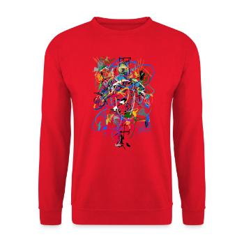 abstract - Unisex Sweatshirt - red - Front - Alina (178cm) & Michal (187cm)