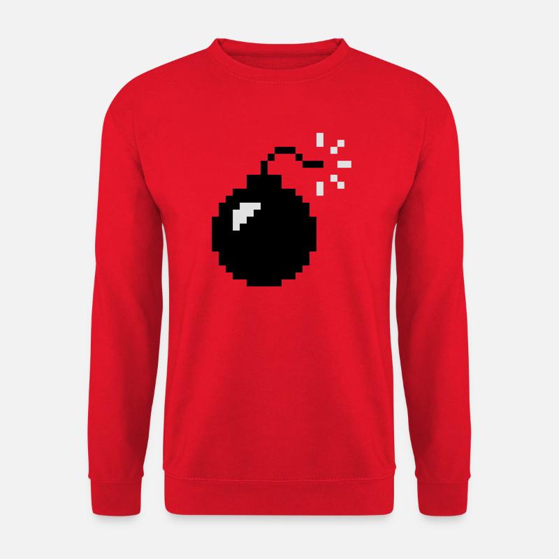 Pixel Bomb | Bombe | Explosion - Unisex Sweatshirt - red