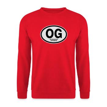 OG Ortenaukreis Offenburg - Unisex Pullover - Rot - Vorne - Alina (178cm) & Michal (187cm)
